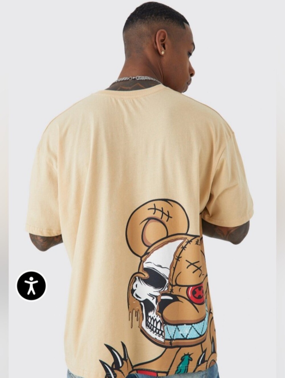 (C-73) New BoohooMan Oversized OfclMan Teddy Graphic Shirt